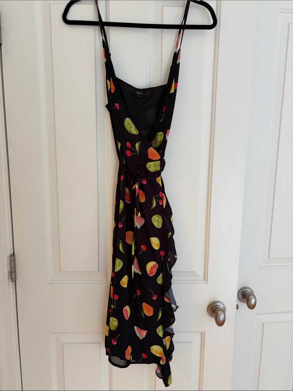 Rails Fruit-Print Wrap Midi Dress